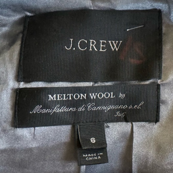 J. Crew Duffle Jacket Coat Melton Wool Peacoat Toggle Classic Nautical Gray 6 - Picture 10 of 13